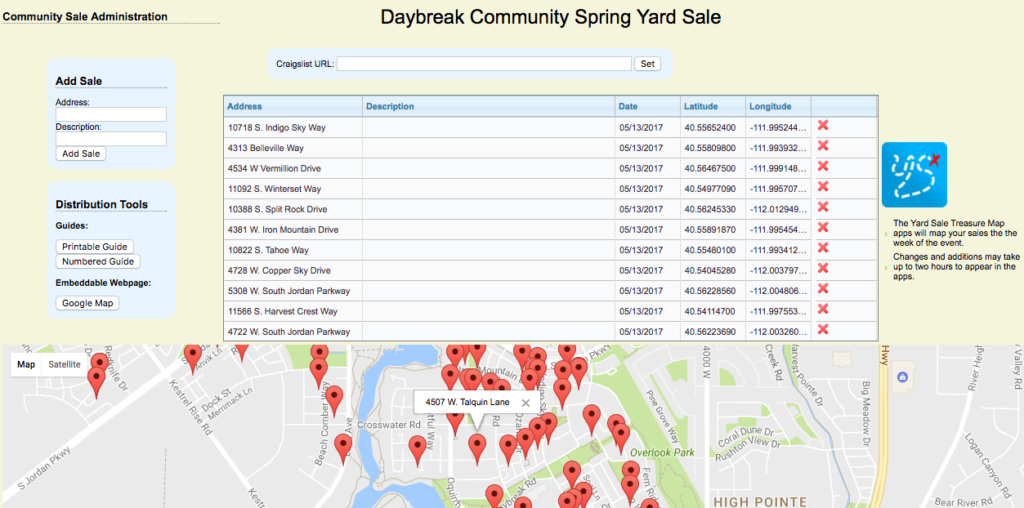 So You’re Having a Community Yard Sale – Yard Sale Treasure Map